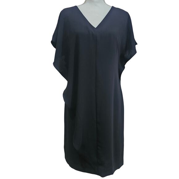 Lauren Ralph Lauren Black Ruffle Overlay Sheath Dress Size 4 - Picture 1 of 7